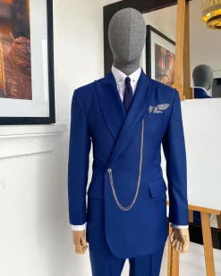 A Bespoke reloaded “Arthur Richards” Navy blue business/corporate 3 lapel suit