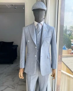 A Bespoke reloaded “peaky blinders” Irish blue Peak lapel suit
