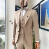 A Bisque Brown Reloaded “Peaky Blinders” Peak Lapel Suit