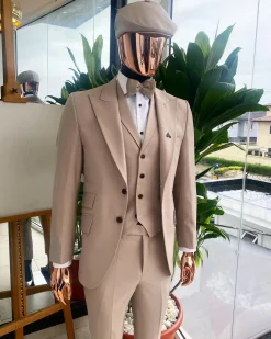 A Bisque Brown Reloaded “Peaky Blinders” Peak Lapel Suit