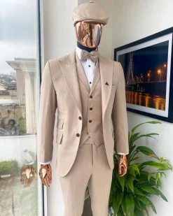 A Bisque Brown Reloaded “Peaky Blinders” Peak Lapel Suit
