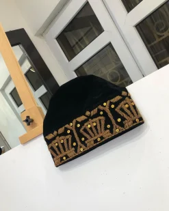 A Black and gold Embroidery African Traditional hat