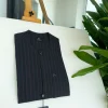 A black and plum bold stripe, black clear view Swarovski buttons, and front flap detail African traditional senator kaftan native
