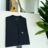 A Black inverted pencil stripe details African traditional senator kaftan native