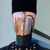 A Black Velvet Interlocking Lane African Hat