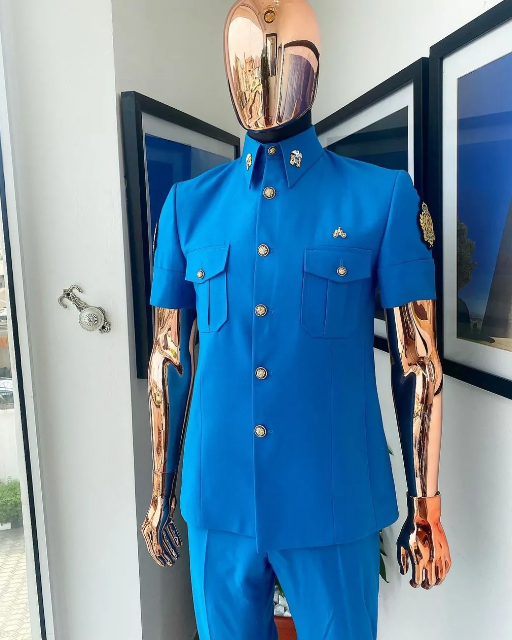 A Bleu De France vintage “Havana” French safari suit
