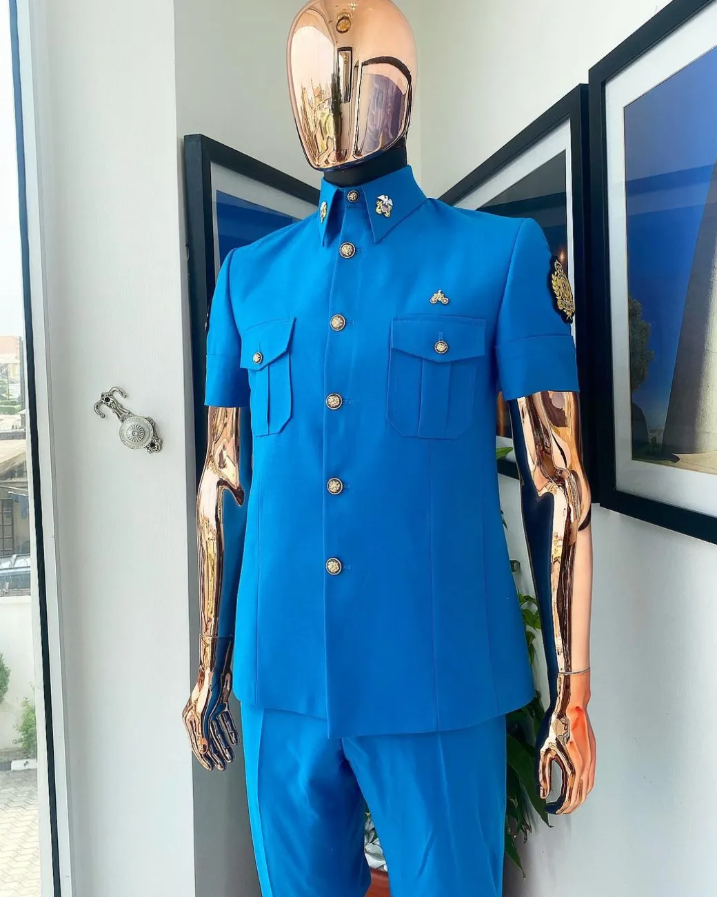 A Bleu De France vintage “Havana” French safari suit