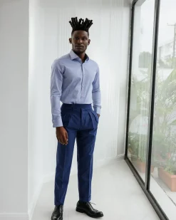 A Blue Oxford Business Shirt.