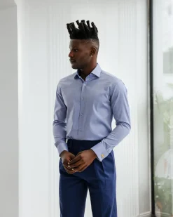 A Blue Oxford Business Shirt.