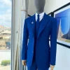 A “board room” Cool wool @scabal (501090) fabric cobalt blue peak lapel suit