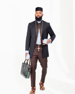 A Brown African Kaftan 4 Piece
