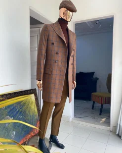 A Brown windowpane reloaded “peaky blinders” Business suit