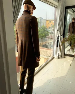 A Brown windowpane reloaded “peaky blinders” Business suit