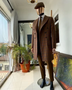 A Brown windowpane reloaded “peaky blinders” Business suit