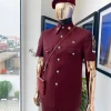 A Burgundy Reloaded Vintage “Havana” French Safari Suit.