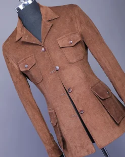 A “Car” walnut brown corduroy blazers jacket.