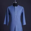 A Carolina blue, front flap with side drop embroidery detailing African senator kaftan native.