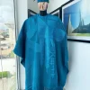 A Cerulean blue royal embroidery design agbada, dashiki, “abeti Aja” matching hat & sokoto