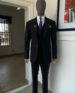 A Charcoal Black Classic – “Board Room” Suit