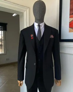 A Charcoal Black Classic – “Board Room” Suit