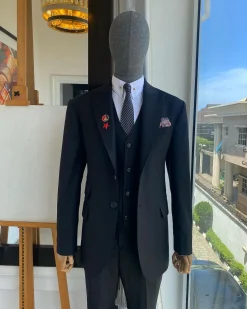 A Charcoal Black Classic – “Board Room” Suit