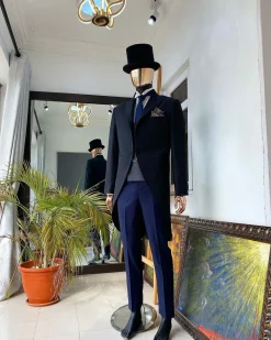 A Charcoal Black “Duke of Bridgerton ”Peak Lapel suit