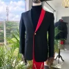 A charcoal Black “Falz” classic Tuxedo Suit