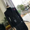 A Charcoal Black Peak Lapel double breasted Suit