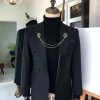 A Charcoal black Reloaded “oranmiyan” double breasted suit