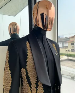 A Charcoal Black Reloaded “Justin” tuxedo Suit