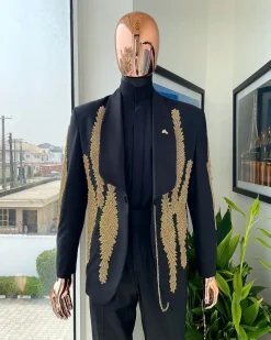 A Charcoal Black Reloaded “Justin” tuxedo Suit
