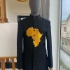 A Charcoal Black “Road To Wakanda” Regal Safari Suit