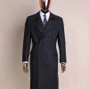 A Charcoal Grey, Peak Lapel Jorgecarli Vogue Trench Wool Suit