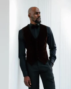 A Classic Brown Velvet Waistcoat.