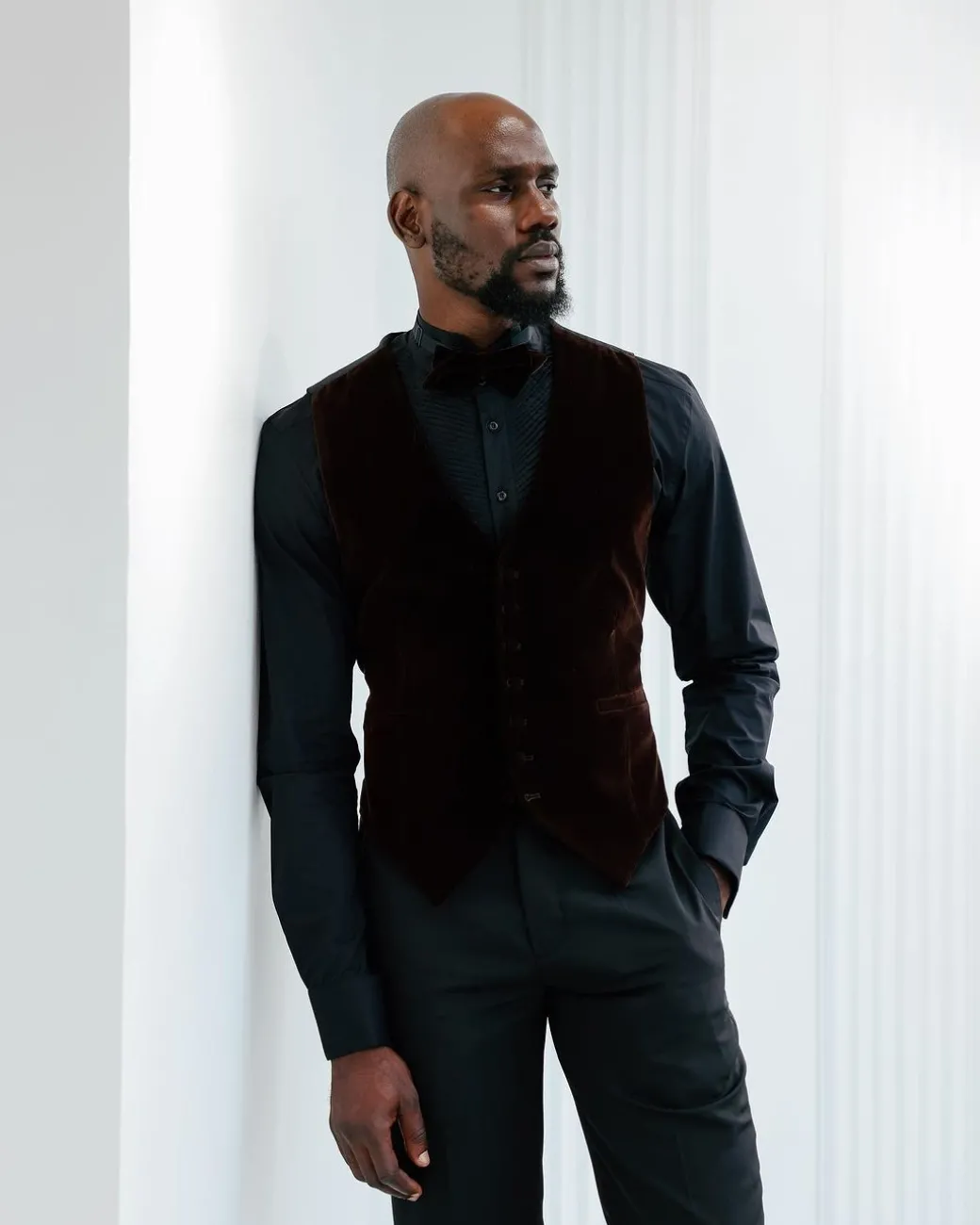 A Classic Brown Velvet Waistcoat.