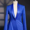 A Cobalt Blue, Shawl Lapel Suit.
