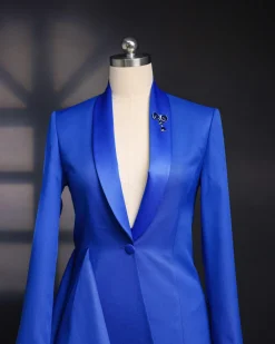 A Cobalt Blue, Shawl Lapel Suit.