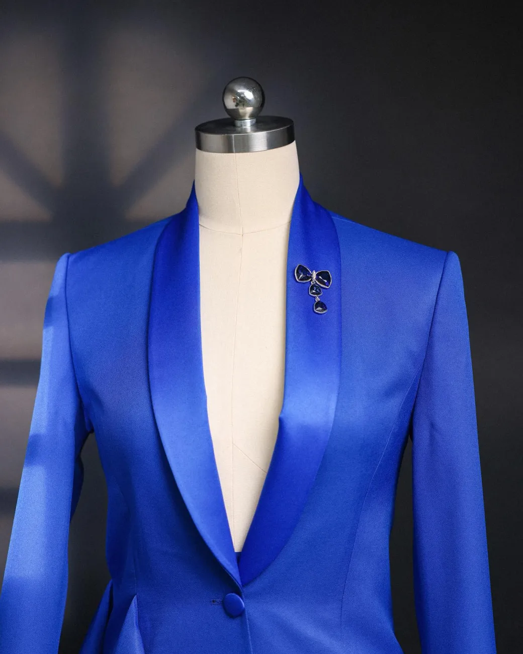 A Cobalt Blue, Shawl Lapel Suit.