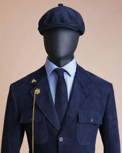 A “Combat” Navy Blue Corduroy, 3 Button Safari Suit