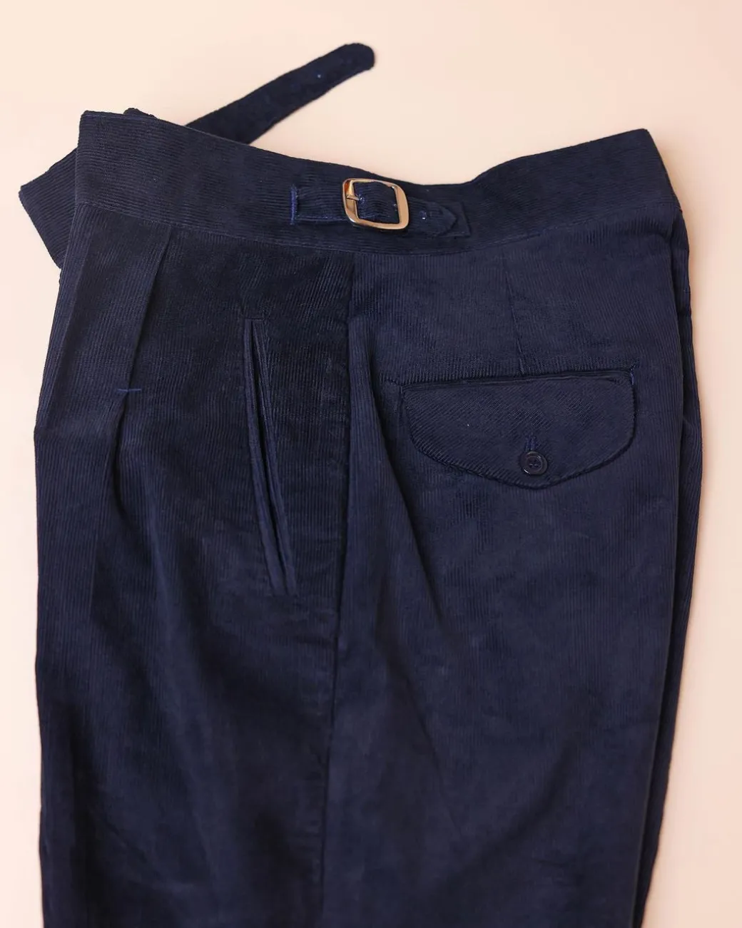 A “Combat” Navy Blue Corduroy, 3 Button Safari Suit