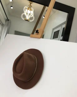 A Dark Chocolate Brown Mens Fashion Hat