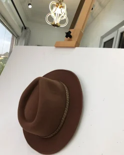 A Dark Chocolate Brown Mens Fashion Hat