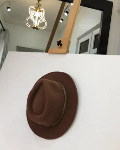 A Dark Chocolate Brown Mens Fashion Hat