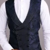 A Double-Breasted, Curved Peak Lapel Waistcoat.