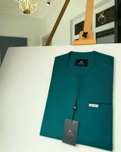 A Emerald Green Zipline design African Kaftan and sokoto