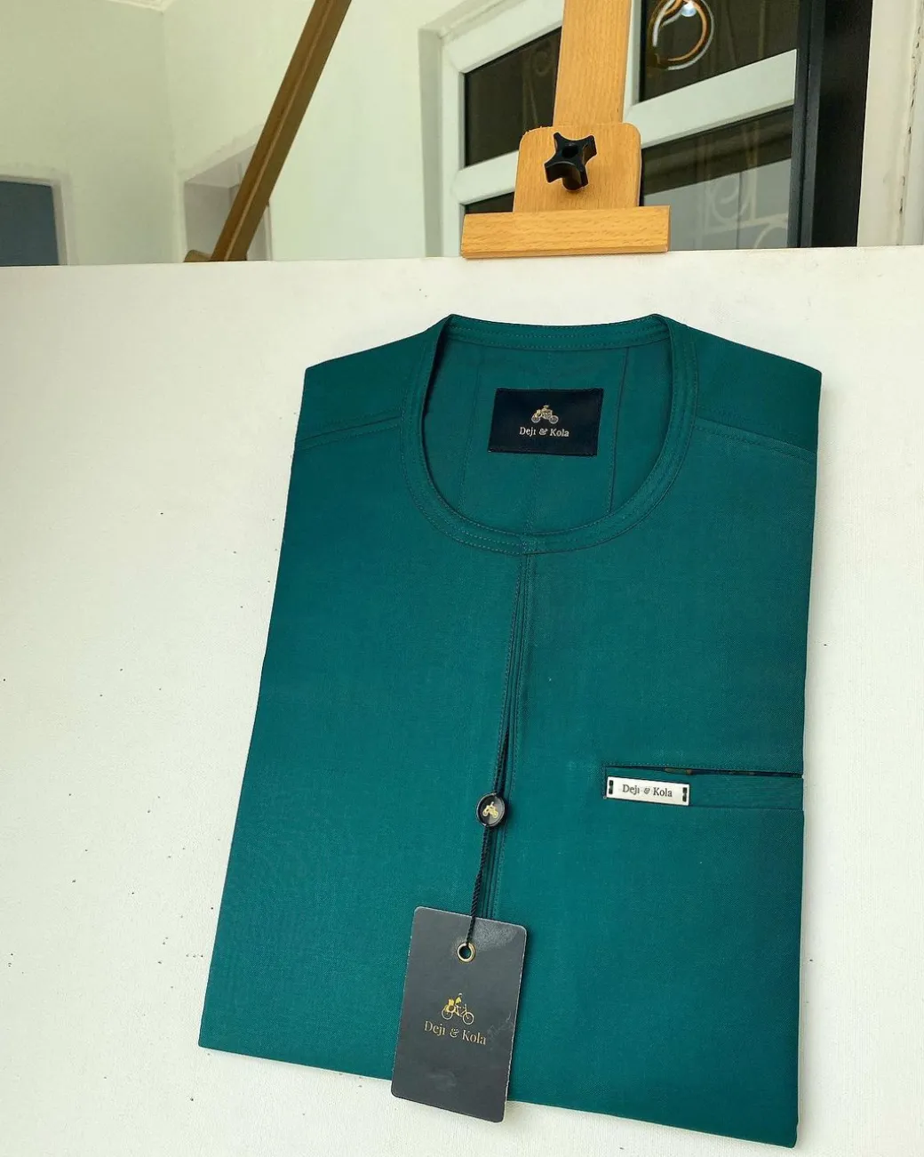 A Emerald Green Zipline design African Kaftan and sokoto