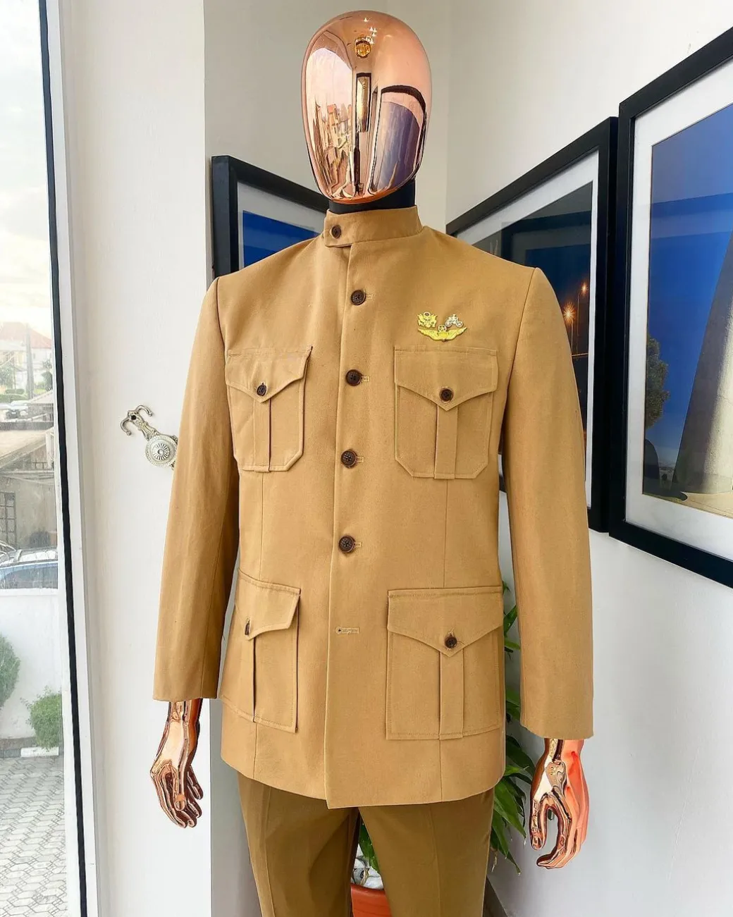 A firetrap tussock brown Oxford Troops Four-Pocket Jacket