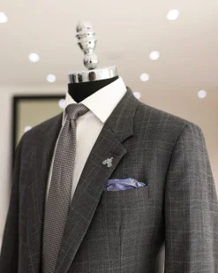 A Grey, Plaid Check, Notch Lapel, Jorgecarli Suit