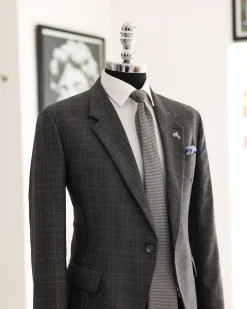 A Grey, Plaid Check, Notch Lapel, Jorgecarli Suit