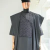 A Grey, Splashed Square Details Agbada